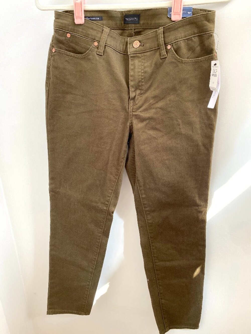 Talbots Green Slim Ankle Jeans NWT Size 4